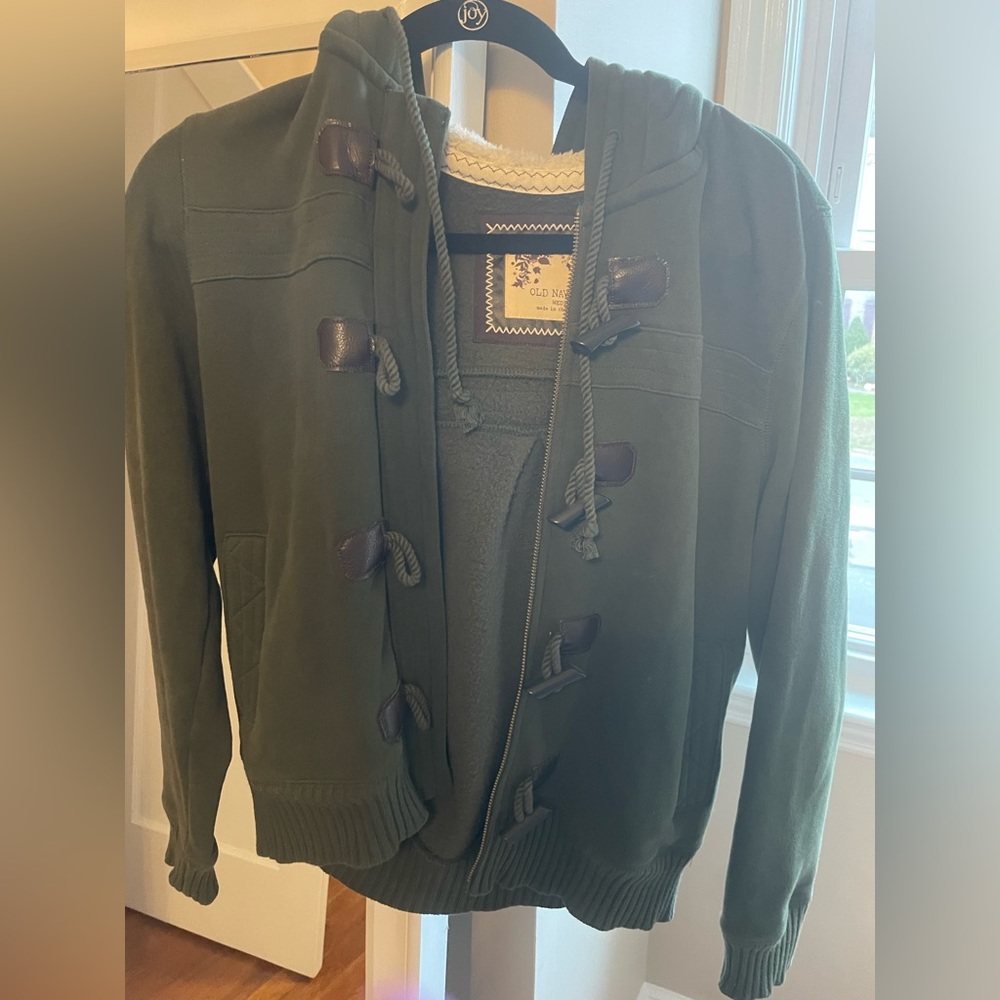Sweater jacket with hood